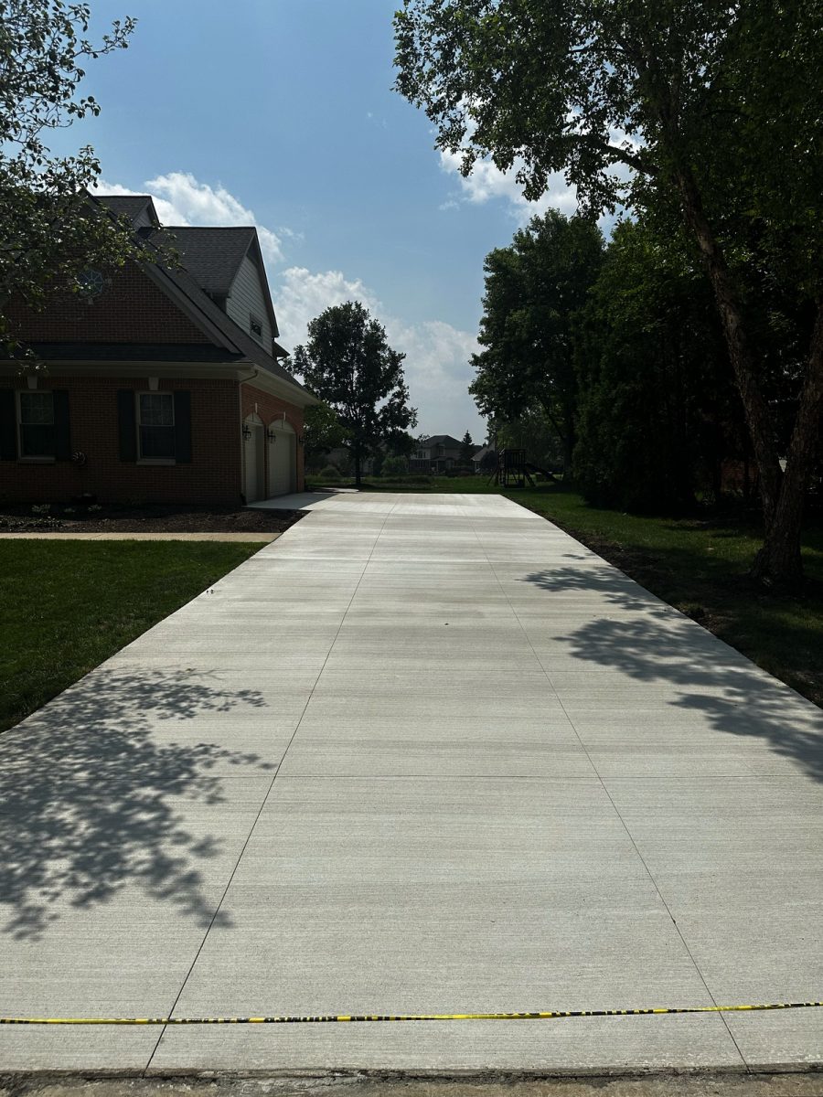 Long Concrete Driveway